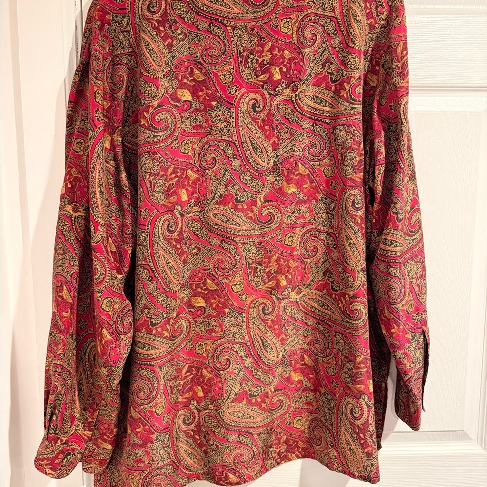 Vintage Silk Paisley Shirt - Picture 4 of 4